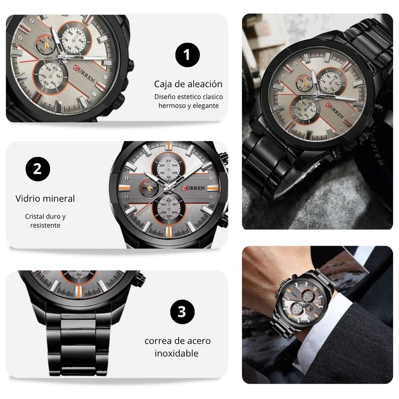Reloj CURREN 8274 Elegante Para Hombre - Pavonado