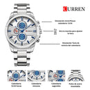 Reloj CURREN 8274 Elegante Para Hombre - Plateado