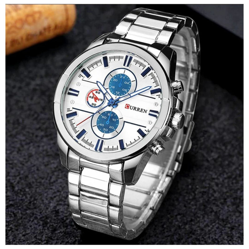 Reloj CURREN 8274 Elegante Para Hombre - Plateado