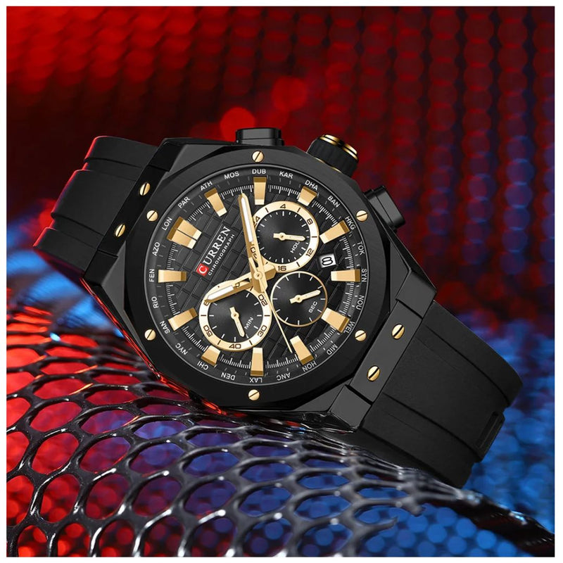 Reloj CURREN Cronografo 8464 Para Hombre - Negro