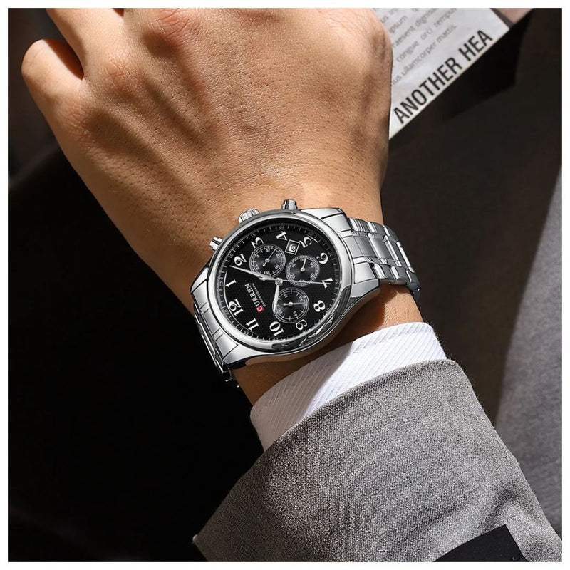 Reloj CURREN Cronografo 8466 Para Hombre - Negro