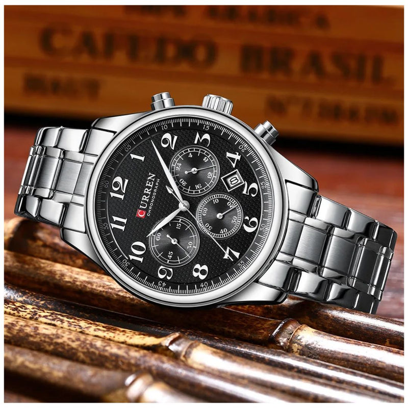 Reloj CURREN Cronografo 8466 Para Hombre - Negro