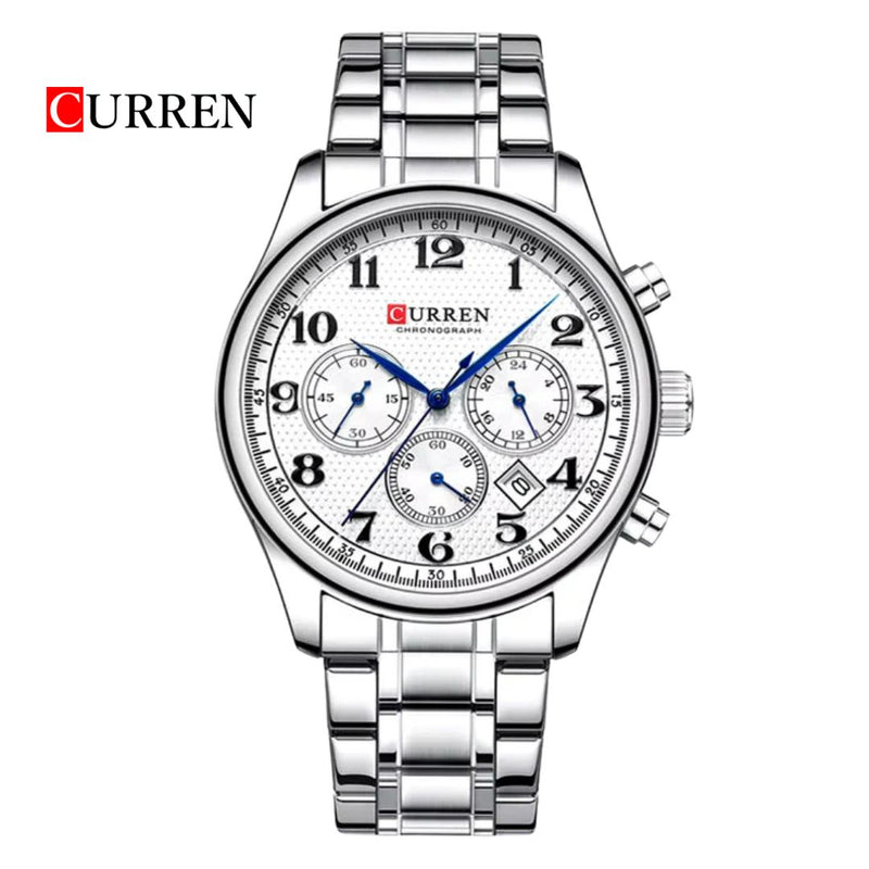 Reloj CURREN Cronografo 8466 Para Hombre - Blanco