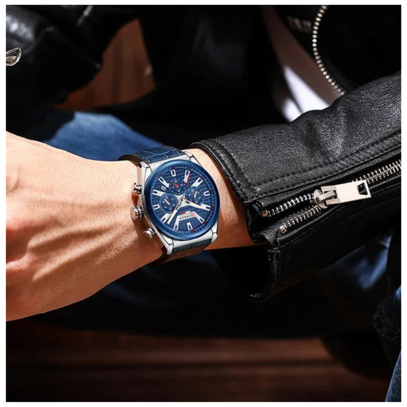 Reloj CURREN Cronografo 8392 Para Hombre - Plateado