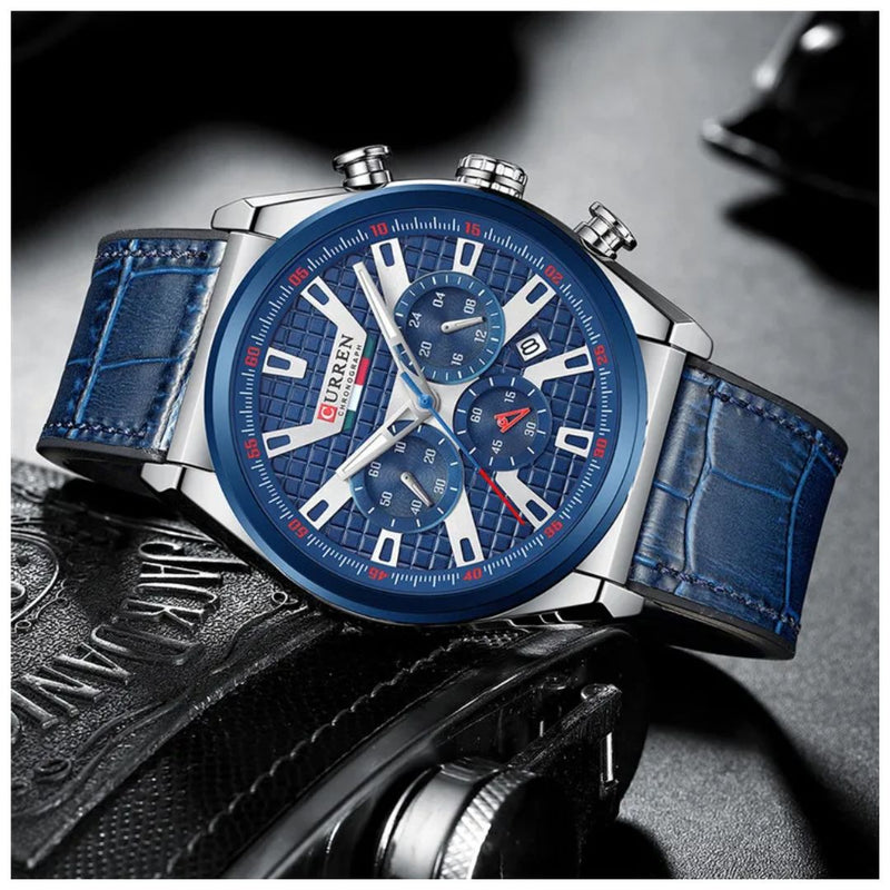 Reloj CURREN Cronografo 8392 Para Hombre - Plateado