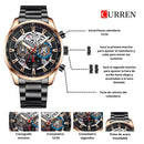 Reloj CURREN Cronografo 8391 Para Hombre - Negro