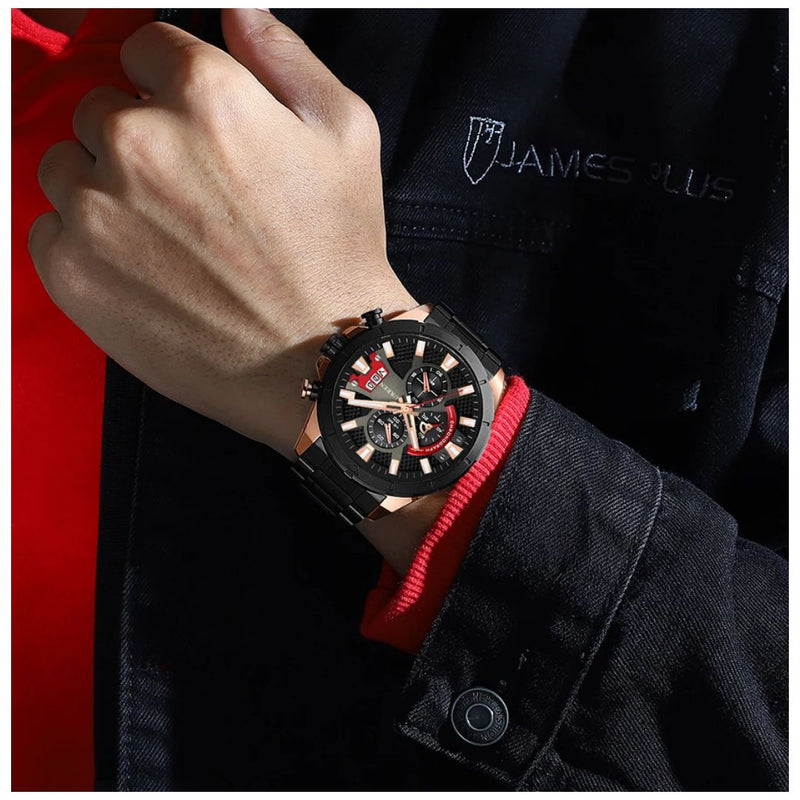 Reloj CURREN Cronografo 8401 Para Hombre - Negro
