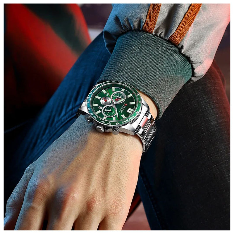 Reloj CURREN Cronografo 8418 Para Hombre - Verde