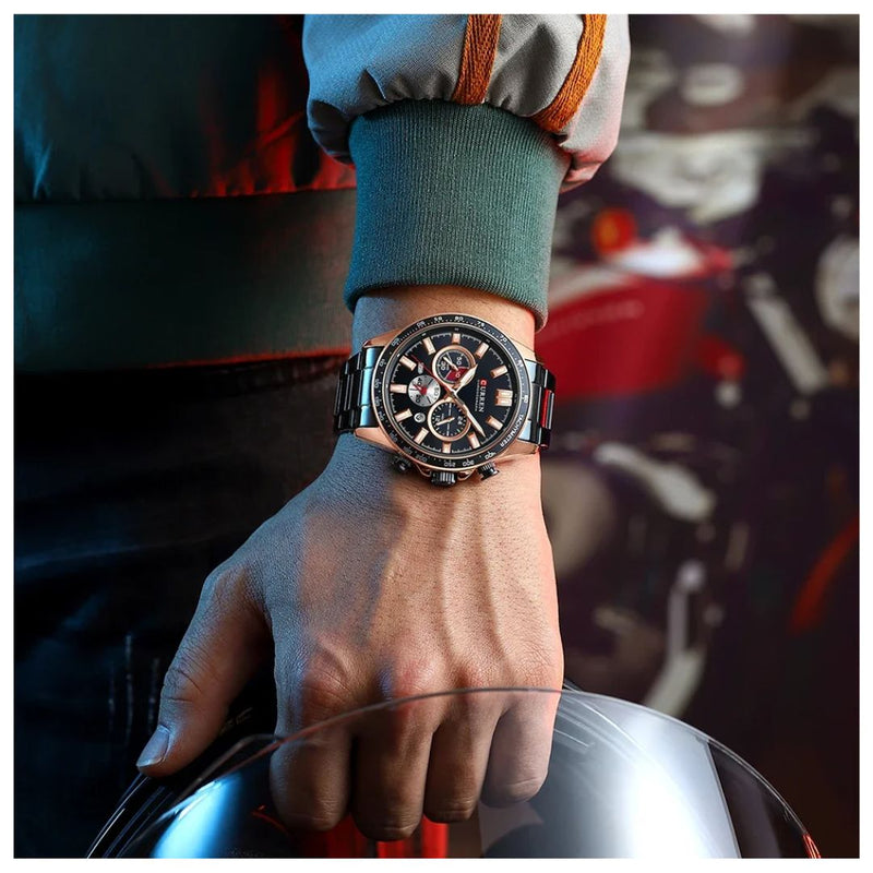 Reloj CURREN Cronografo 8418 Para Hombre - Negro