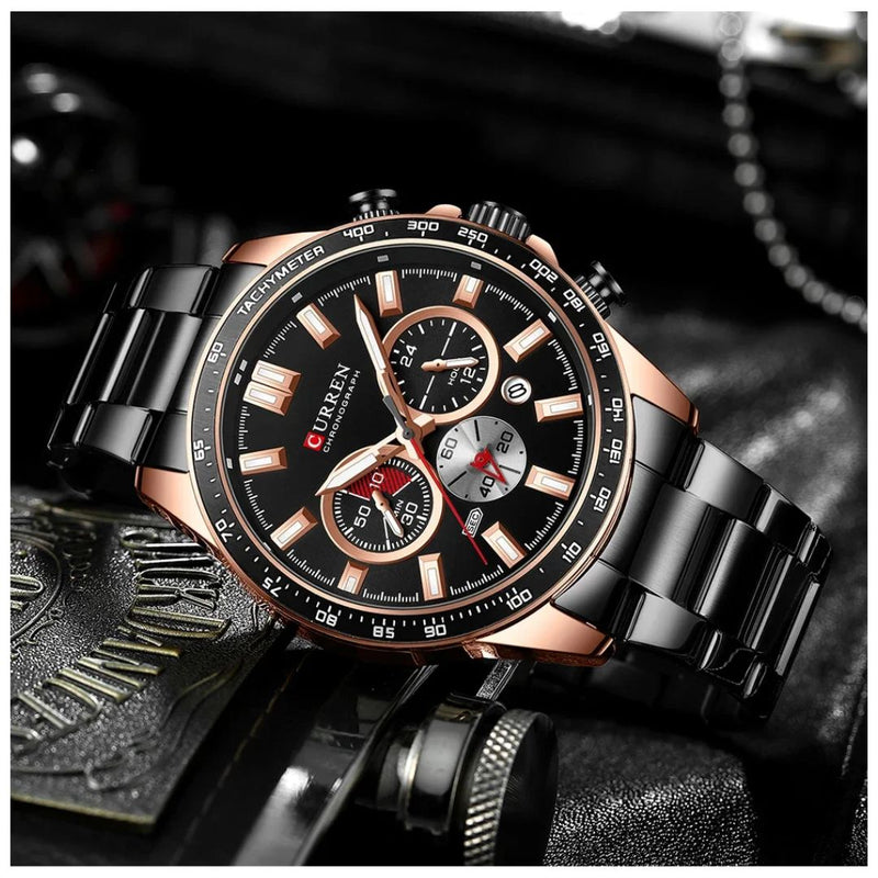 Reloj CURREN Cronografo 8418 Para Hombre - Negro