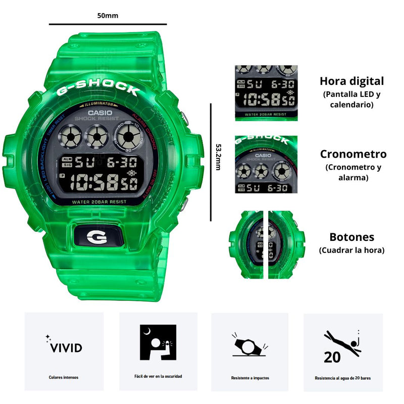 Reloj G-SHOCK Modelo DW-6900JT-3D Diseño Deportivo