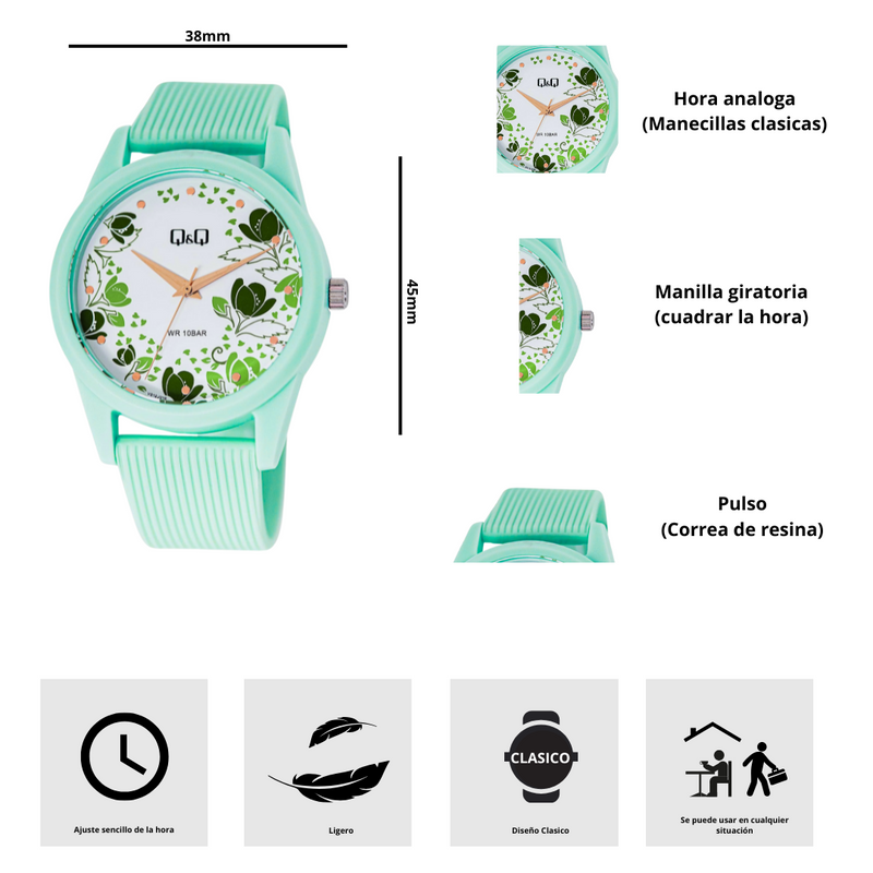 Reloj Q&Q VS12J016Y Diseño Clasico