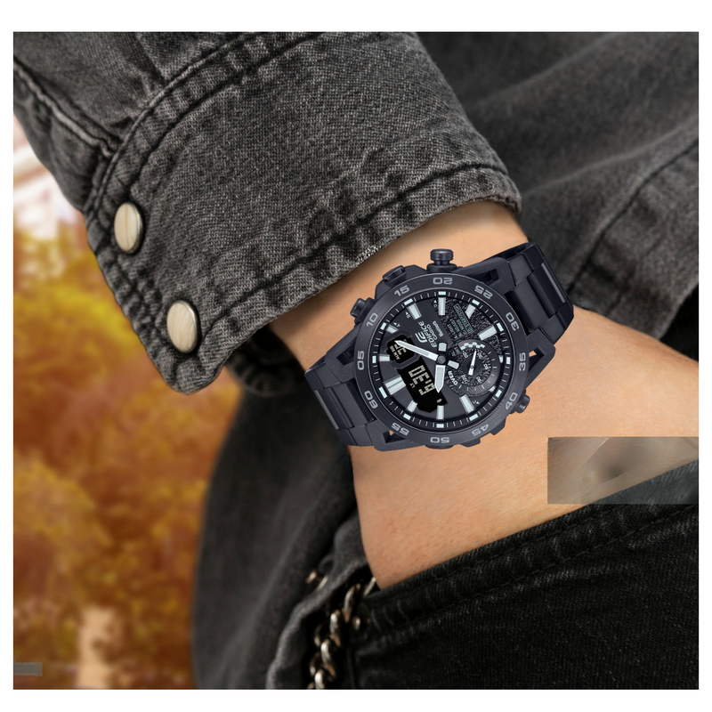 Reloj Casio Edifice ECB-40BK-1A Cronografo Diseño Deportivo