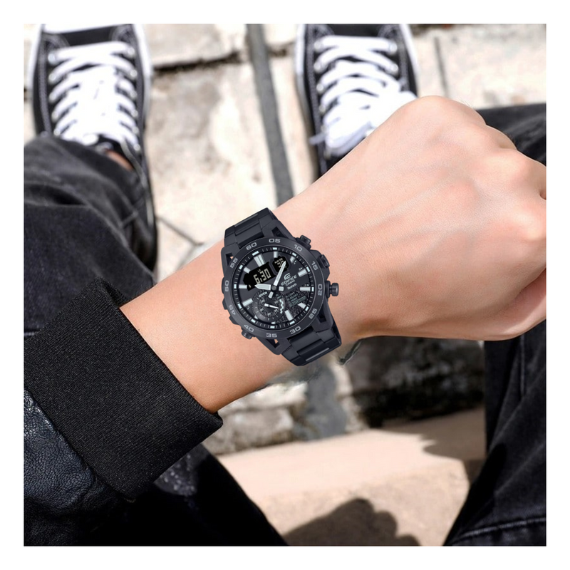 Reloj Casio Edifice ECB-40BK-1A Cronografo Diseño Deportivo