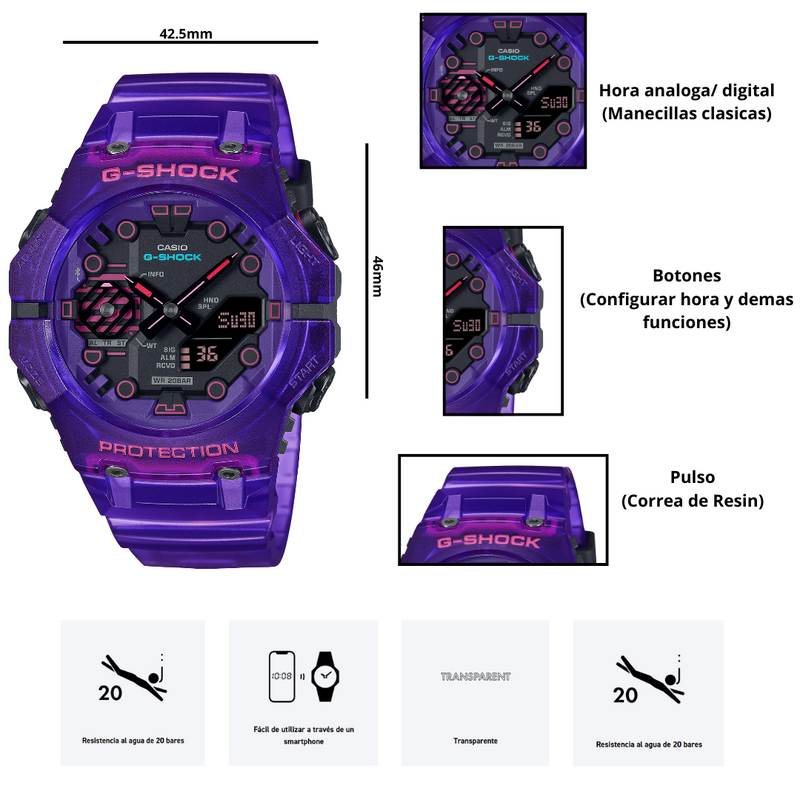 Reloj Casio G-SHOCK GA-B001CBRS-6A Diseño Deportivo
