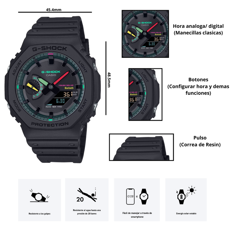 Reloj Casio G-SHOCK GA-B2100MF-1A Diseño Deportivo