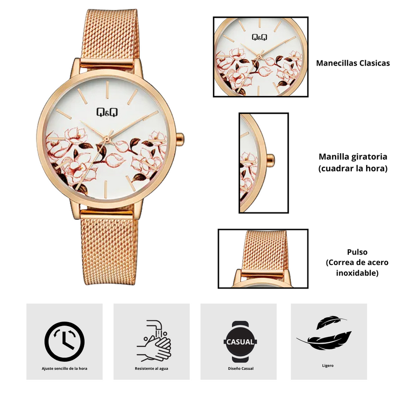 Reloj Q&Q QZ67J051Y Diseño Casual