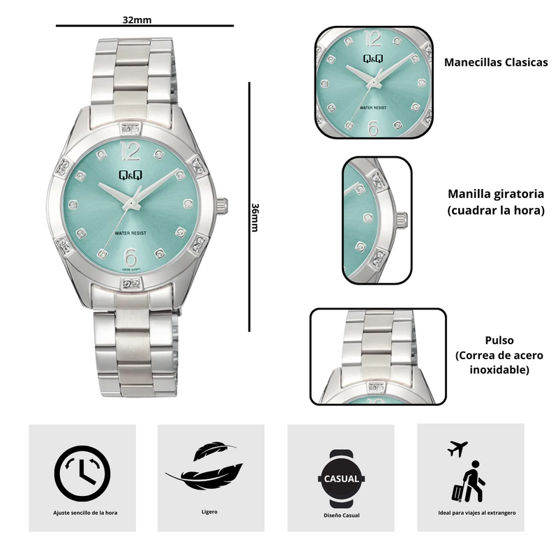 Reloj Q&Q Q83B-003PY Diseño Casual