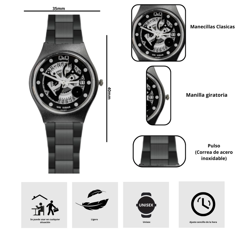 Reloj Q&Q A13A-504VY Diseño Casual