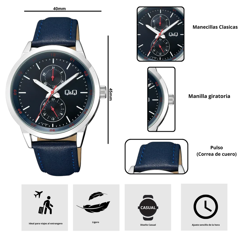 Reloj Q&Q A11A-003PY Diseño Elegante