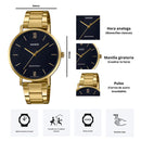 Reloj Casio Referencia LTP-VT01G-1B Diseño Elegante