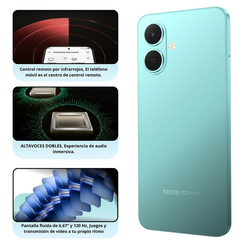 Celular Tecno Spark GO 2 128GB/4GB - Turquesa