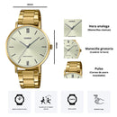 Reloj Casio Modelo LTP-VT01G-9B Diseño Elegante