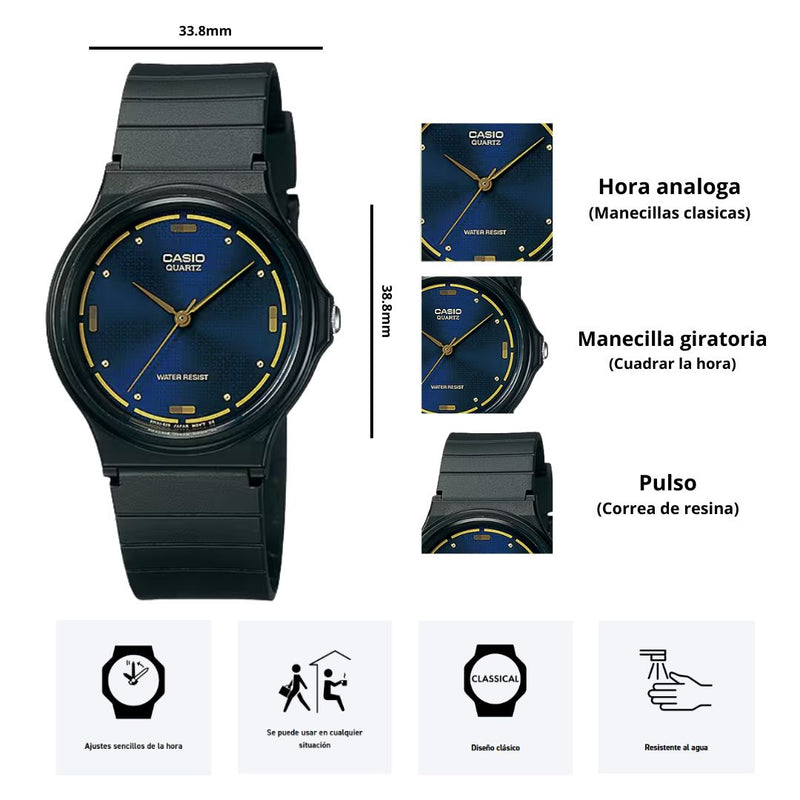 Reloj Casio Modelo MQ-76-2A Diseño Casual