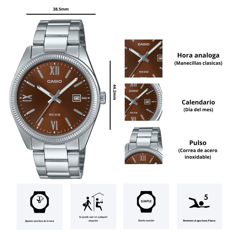 Reloj Casio MTP-1302DD-5A Diseño Elegante