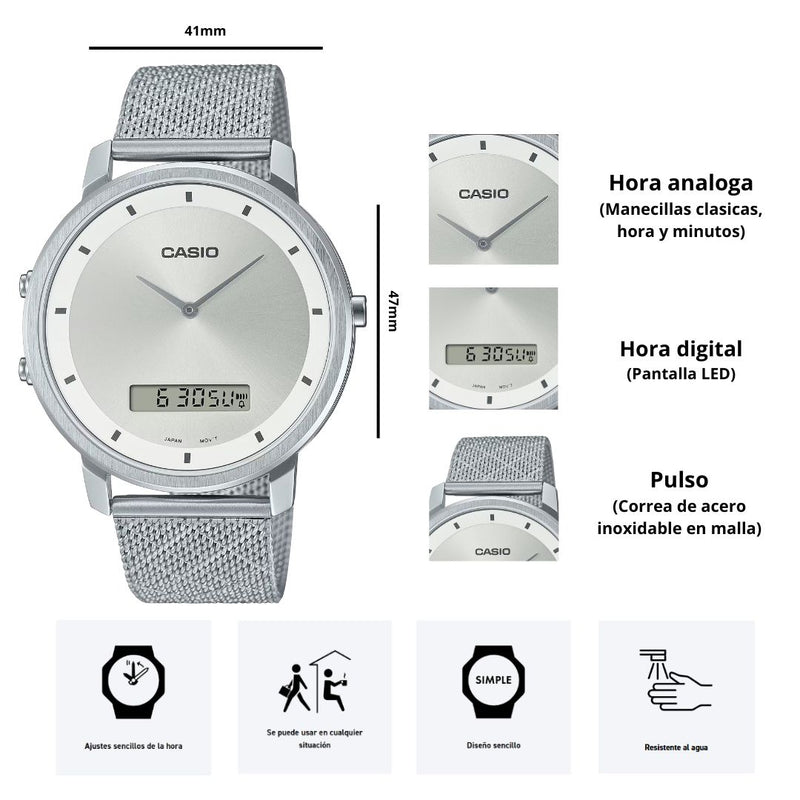 Reloj Casio Modelo MTP-B200M-7E Diseño Elegante
