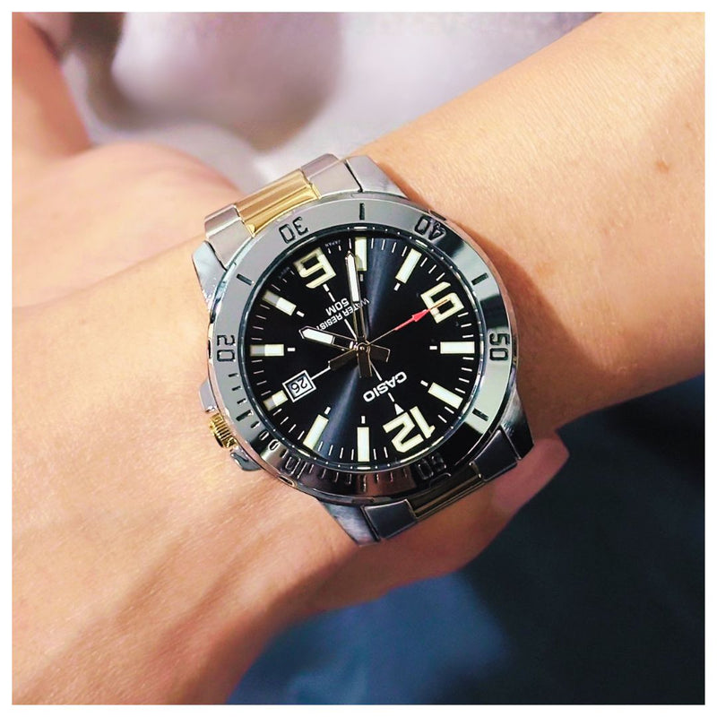 Reloj Casio MTP-VD01SG-1B Diseño Elegante