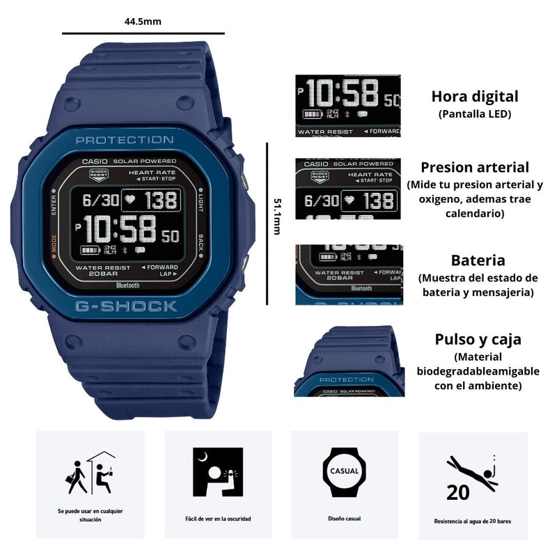 Reloj inteligente G-SHOCK Modelo DW-H5600MB-2D Deportivo