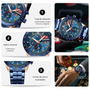 Reloj CURREN Cronografo 8410 Para Hombre - Azul