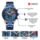 Reloj CURREN Cronografo 8410 Para Hombre - Azul