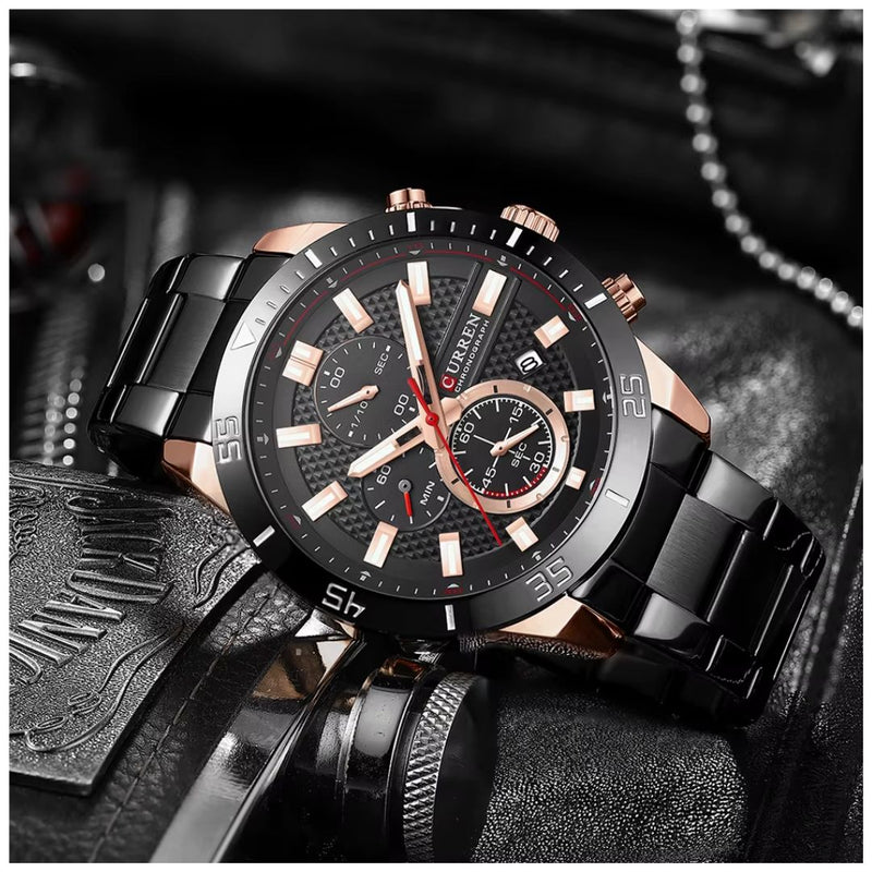 Reloj CURREN Cronografo 8417 Para Hombre - Negro