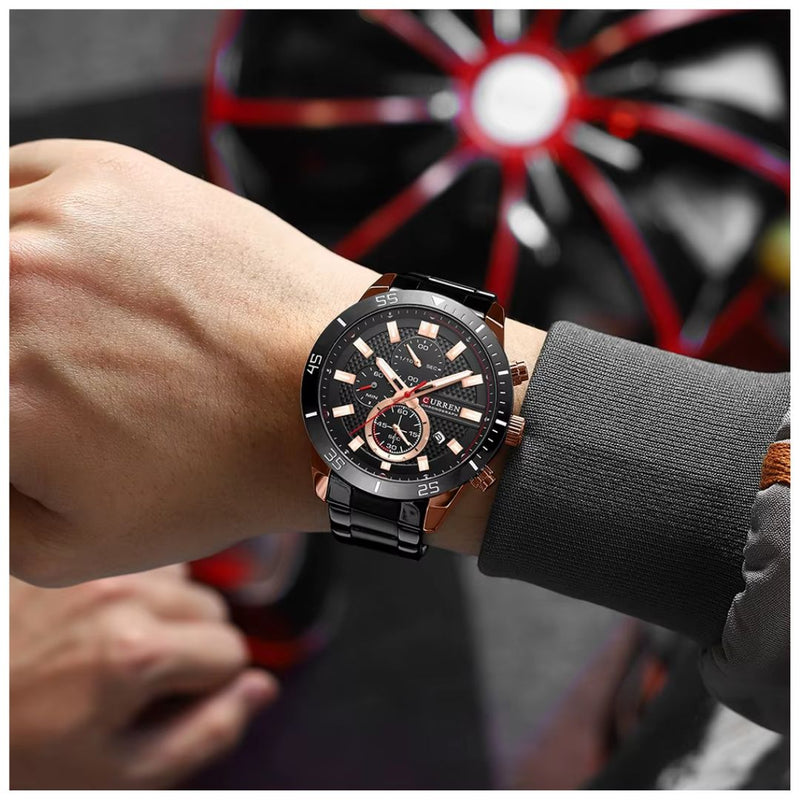 Reloj CURREN Cronografo 8417 Para Hombre - Negro