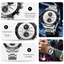 Reloj CURREN Cronografo 8417 Para Hombre - Plateado