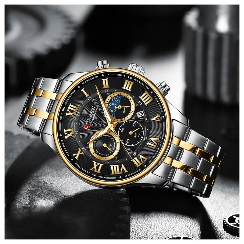 Reloj CURREN 8427 Cronógrafo Para Hombre - Bicolor