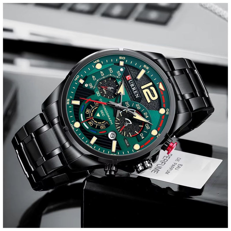 Reloj CURREN 8395 Cronógrafo Para Hombre - Pavonado