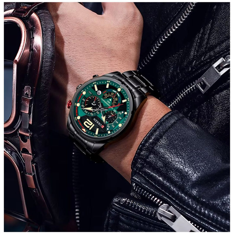 Reloj CURREN 8395 Cronógrafo Para Hombre - Pavonado