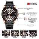 Reloj CURREN 8360 Cronógrafo Para Hombre - Negro