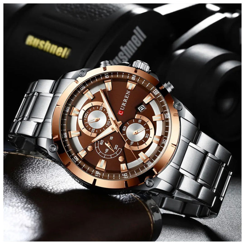 Reloj CURREN 8360 Cronógrafo Para Hombre - Cobre