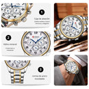 Reloj CURREN Cronografo 8466 Para Hombre - Blanco Bicolor