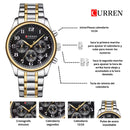 Reloj CURREN Cronografo 8466 Para Hombre - Negro Bicolor