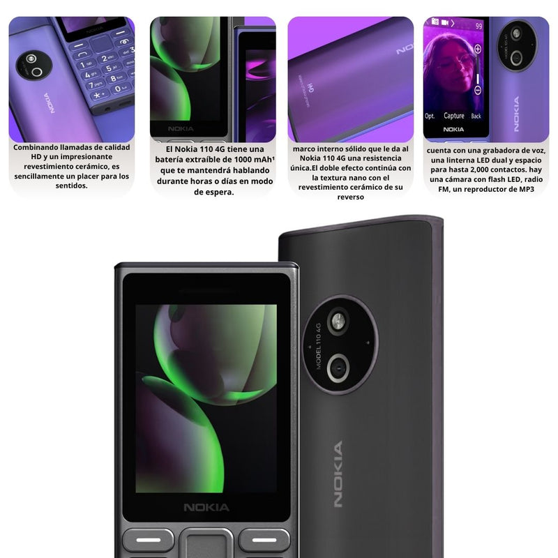 Celular Nokia 110 2024 4G - Titanium
