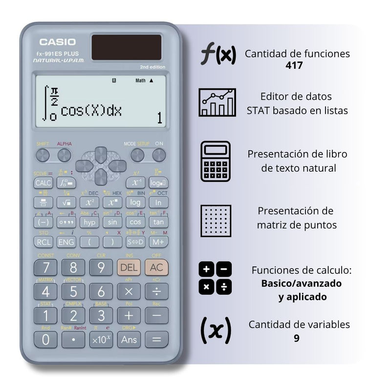 Calculadora Cientifica FX-991ES PLUS 2nd - Azul