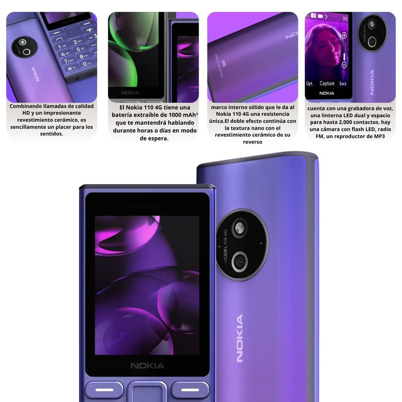 Celular Nokia 110 2024 4G - Azul