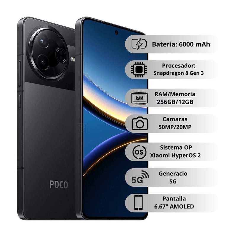 Celular Xiaomi POCO F7 PRO 5G 256GB/12GB - Negro
