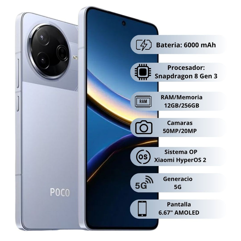 Celular Xiaomi POCO F7 PRO 5G 256GB/12GB - Azul