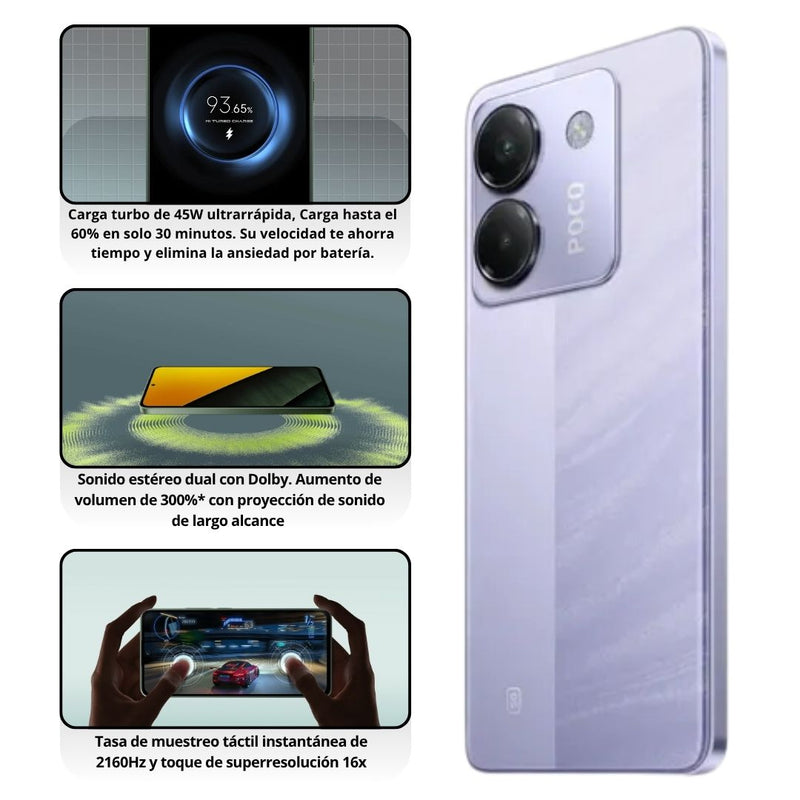Celular Xiaomi POCO M7 PRO 5G 256GB/12GB - Morado